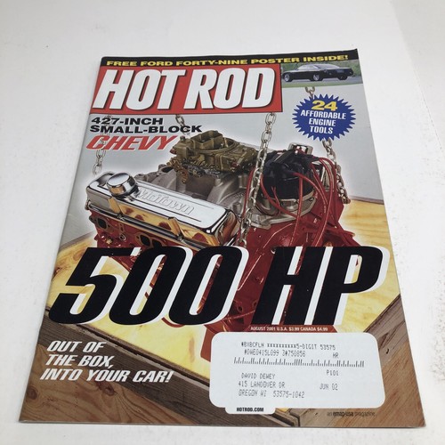 Hot rod magazine august - hot, 2001