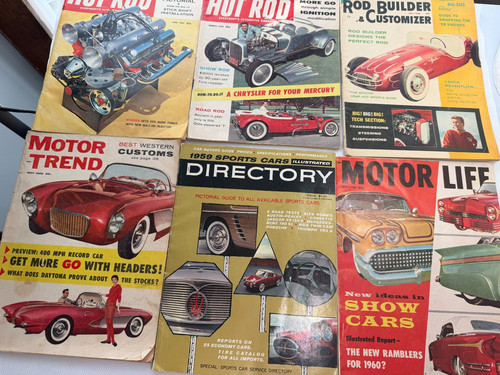 Vntg lot 1959 hot - -, rod