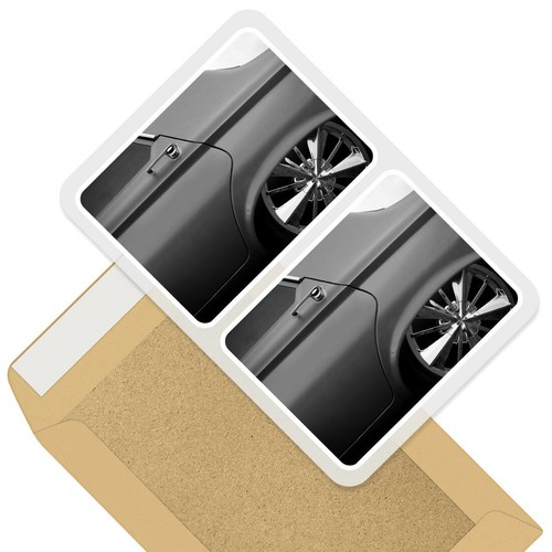 Rectangle stickers 10cm bw - 2,
