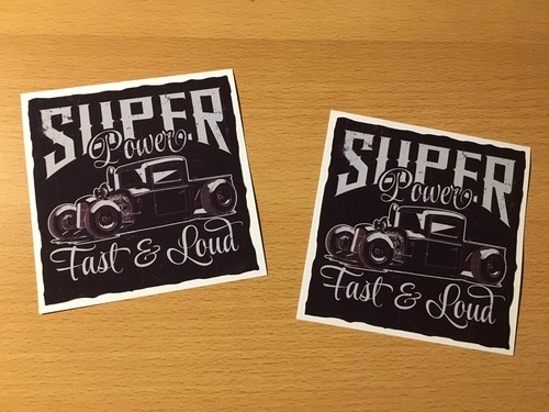 Hot rod decal sticker - 2x,