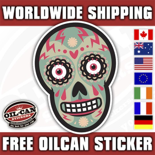 Sugar candy skull sticker - candy, sticker/