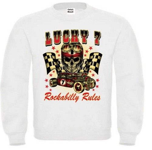 Sweatshirt white hot - rod, us