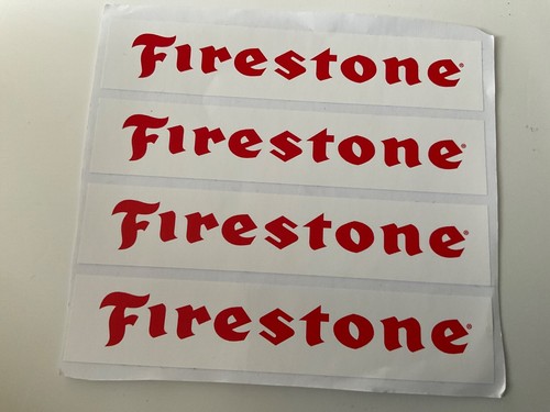 Firestone decals red - 4x,