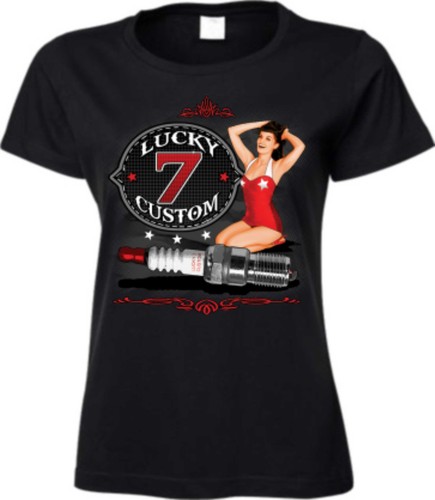 Shirt black pin up girl - t-shirt,