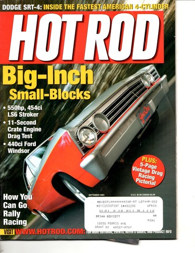 Hot rod magazine september - hot,