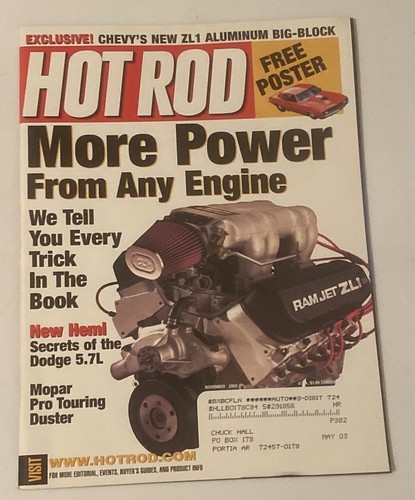 Hot rod magazine november - november, 2002